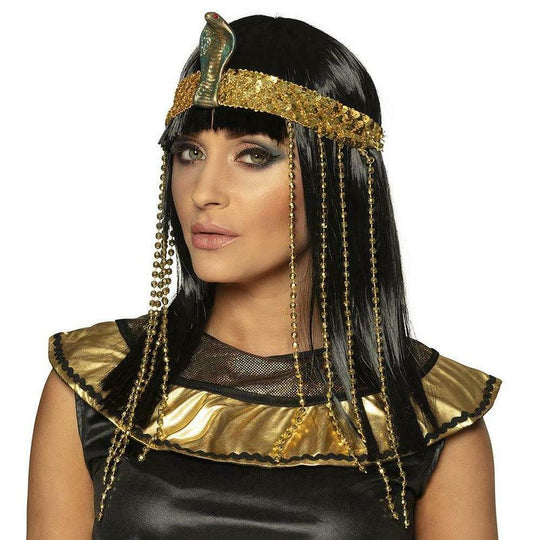 Egyptian Cleopatra Wig Ancient Queen Fancy Dress Accessory