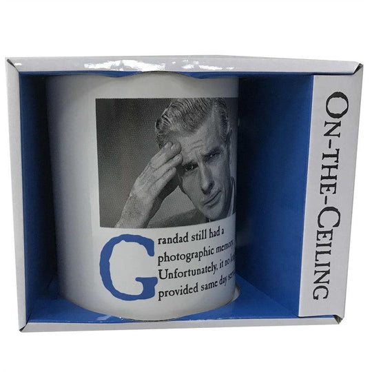 Emotional Rescue On the Ceiling Grandad Mug - Novelty Humorous