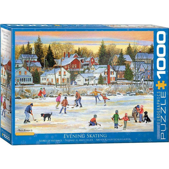 Eurographics Evening Skating 1000 Piece Jigsaw Puzzle