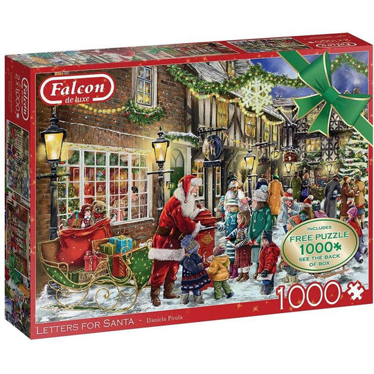 Falcon De Luxe Letters for Santa 2 x 1000 Piece Jigsaw Puzzles