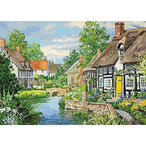 Falcon De Luxe Riverside Cottages 2 x 500 Piece Jigsaw Puzzles - The ...