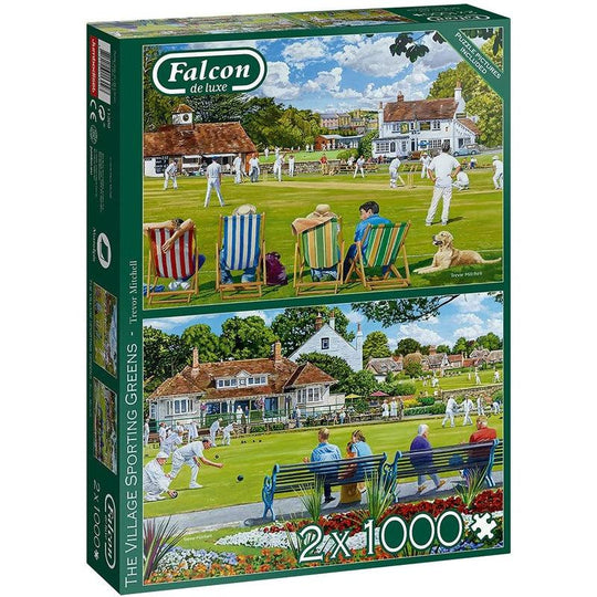 Falcon de Luxe The Village Sporting Greens 2 x 1,000 Piece Puzzle