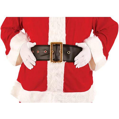 Father Christmas Santa Claus Deluxe Belt with Gold Buckle Fancy Dress Accessory