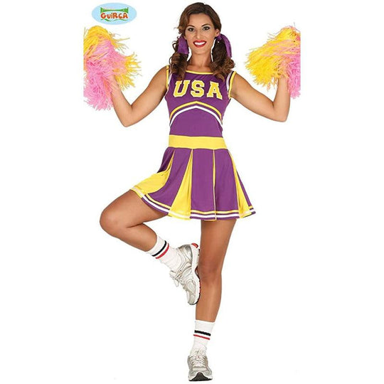 Fiestas Guirca Adult cheerleader supporter costume