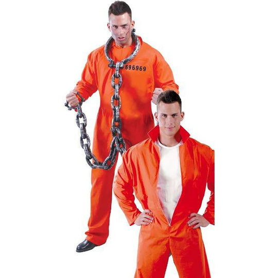 Fiestas Guirca Convicted Prisoner Inmate Men's Fancy Dress Costume
