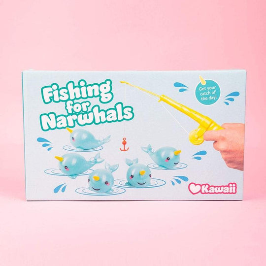 Fizz Creations Bathtime Game Kawaii Narwhal Fishing Game Novelty Gift