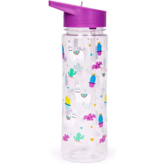 Fizz Creations Happy Llama Plastic Reusable Water Drinks Bottle 640ml