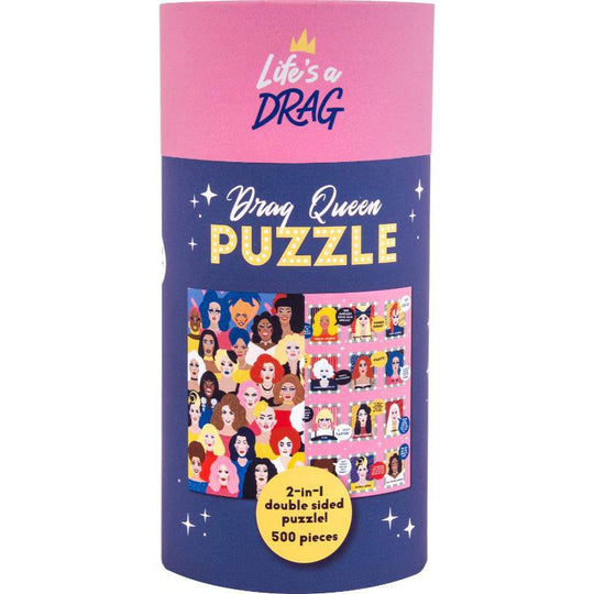 Fizz Creations Life's a Drag Double Sided 500 Piece Jigsaw Puzzle