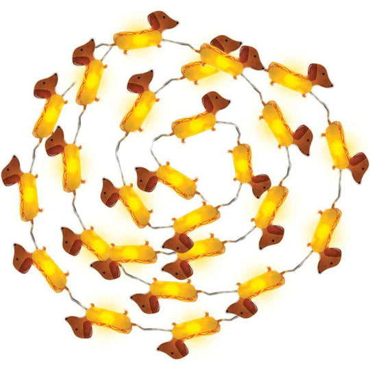 Fizz Creations Mini Sausage Dog LED String Lights
