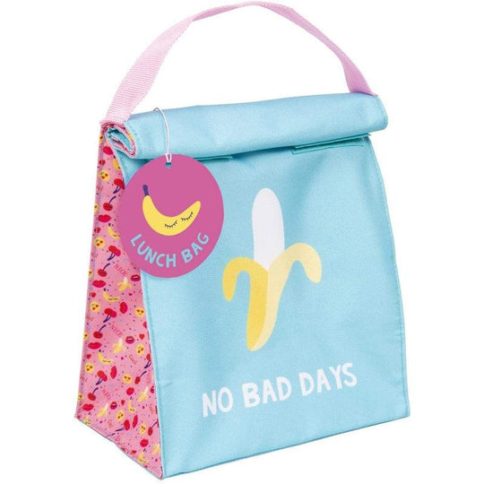 Fizz Creations Novelty Banana No Bad Days Themed Lunch Bag, Multi Coloured, 18 cm x 22 cm