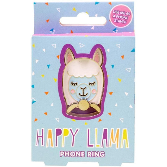 Fizz Creations Novelty Llama Phone Ring, Multi Coloured, 2.5 cm x 2.5 cm