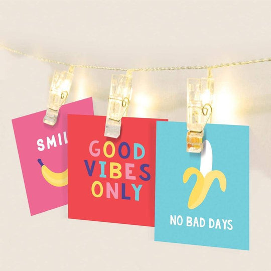 Fizz Creations Positive Vibes Message String Lights, Multi Coloured