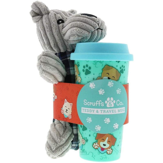 Fizz Creations Scruffs & Co Teddy & Travel Mug