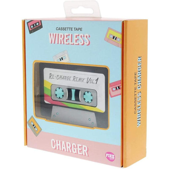 Fizz Creations Wireless Charger Cassette, Multi-Colour Colour, 13cm x 15cm x 4.7cm