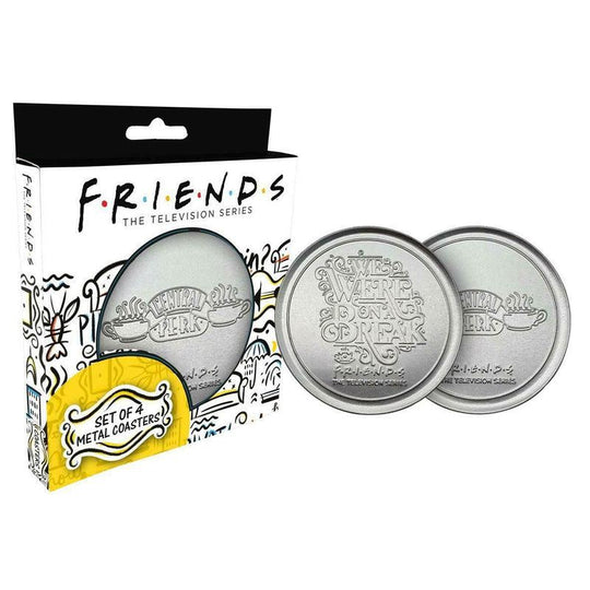 Friends Metal Coasters Officially Licensed TV Show Set Of 4 With Two Designs