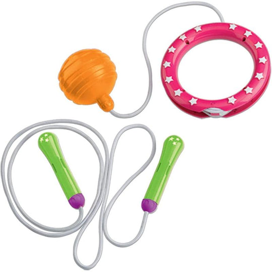 Fun Gee 3 in 1 Outdoor Toy Playset - Skipping Rope/Ball & Hoop