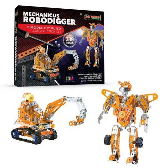 Funtime Gifts Mechanicus Robodigger Building Kit 389 pieces