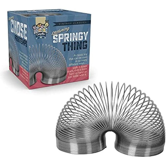 Funtime Gifts Springy Thing-Metal Helical Silver Spring Slinky