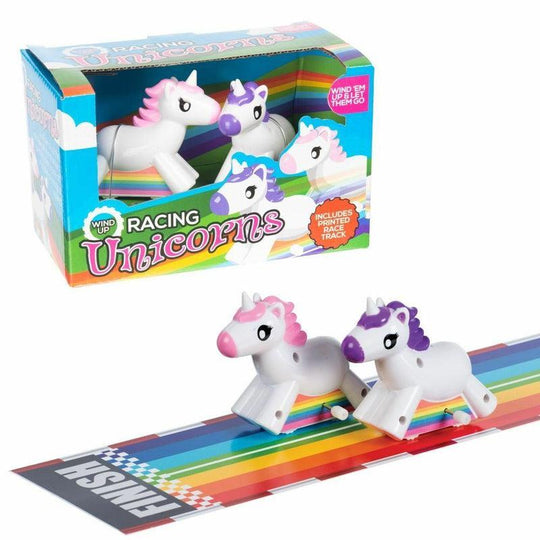 Funtime Wind Up Racing Unicorns Desk Toy Office Party Executive Gift