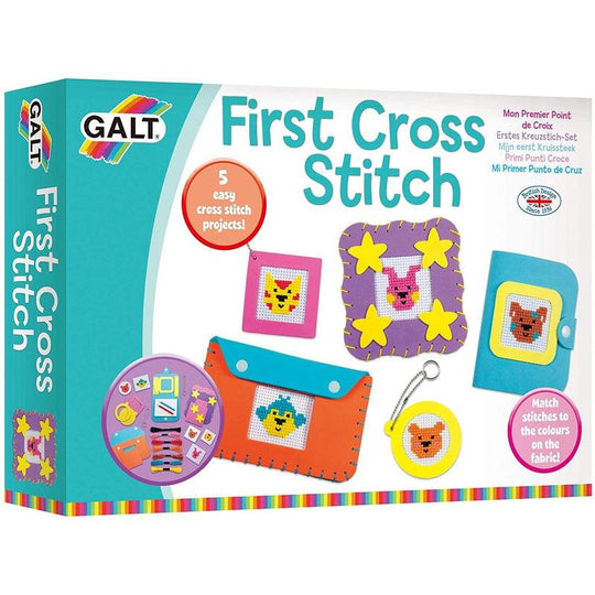 Galt Toys, First Cross Stitch, Embroidery Craft Kit for Children, Ages 6 Years Plus