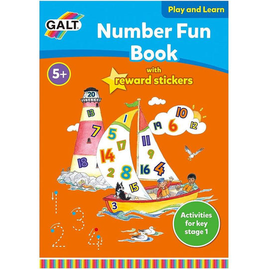 Galt Toys Home Learning Books Number Fun with Reward Stickers