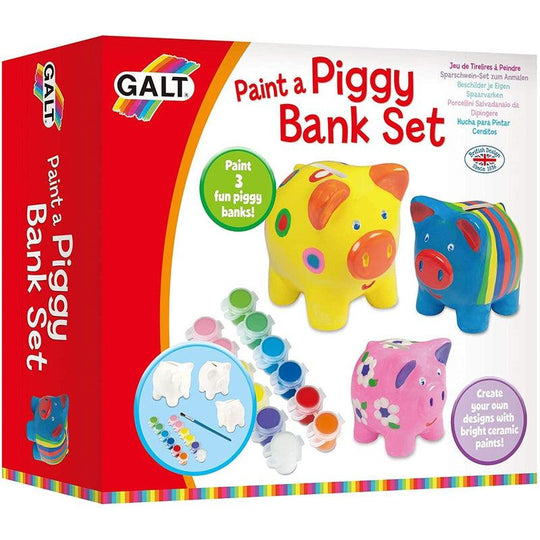 Galt Toys, Paint A Piggy Bank Set, Kids' Craft Kits, Ages 5 Years Plus