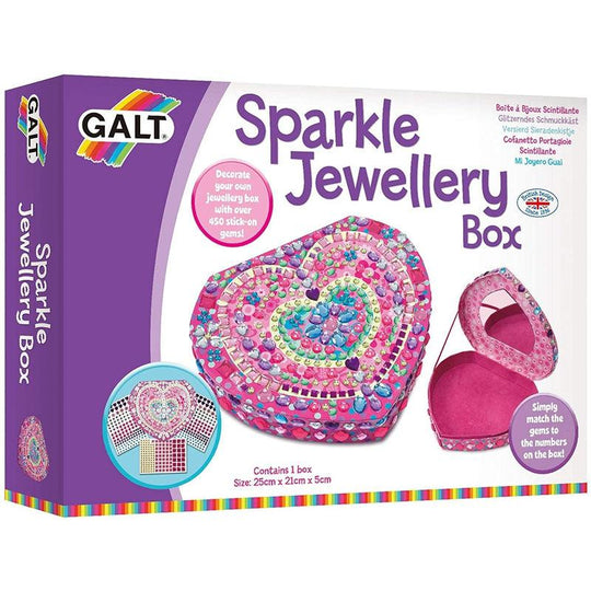 Galt Toys, Sparkle Jewellery Box, Kids' Craft Kits, Ages 6 Years Plus