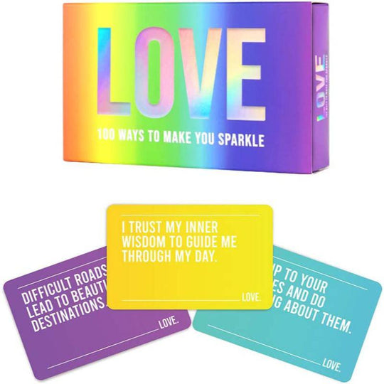 Gift Republic Love 100 Ways To Make You Sparkle Positive Affirmation Cards