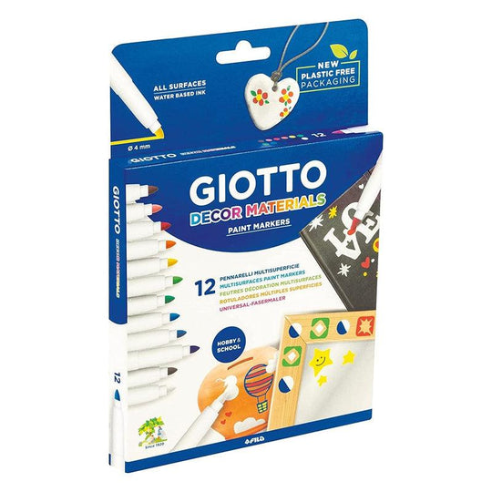 Giotto Decor Materials Paint Markers 12 Pack