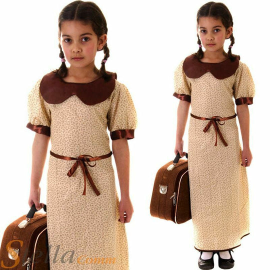 Girl Wartime Costume 30s 40s War Child Book Week Fancy Dress Outfit