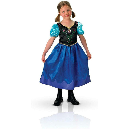 Girls Classic Anna Frozen Fancy Dress Costume Disney Princess Child Outfit