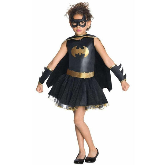 Girls Deluxe Batgirl Costume Superhero Batman Kids Fancy Dress Halloween Outfit