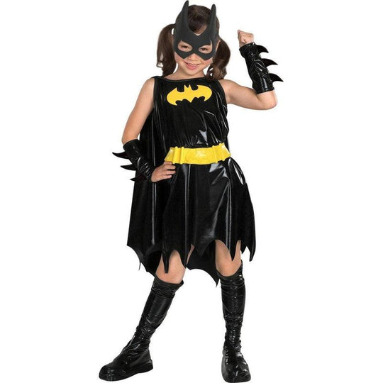 Girls Deluxe Batgirl Costume Superhero Batman Kids Fancy Dress Halloween Outfit
