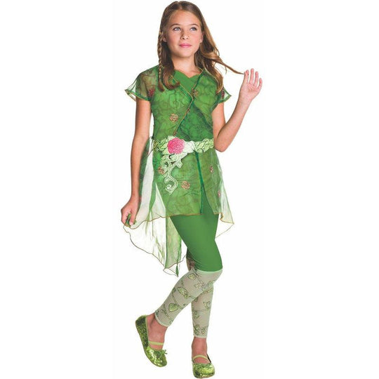 Girls Deluxe Poison Ivy Superhero DC Comics Child Fancy Dress Costume