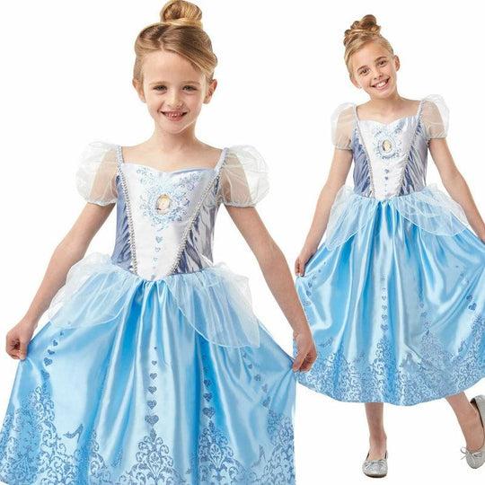 Girls Gem Cinderella Costume Disney Princess Child Fancy Dress Outfit