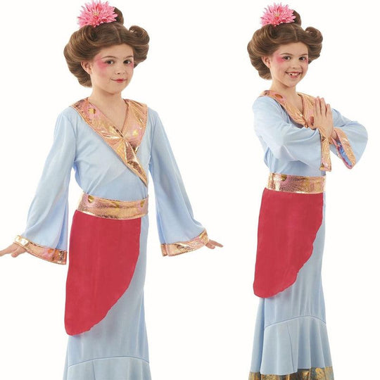 Girls Japanese Princess Fancy Dress Costume Kids Mulan Book Week Outfit
