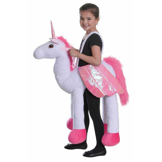 Girls Kids Unicorn Fantasy Riding Stand In Fancy Dress Costume Outfit
