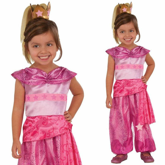 Girls Leah Genie Costume Shimmer & Shine Child Fancy Dress Outfit