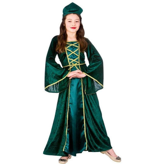 Girls Medieval Tudor Princess Fancy Dress Costume