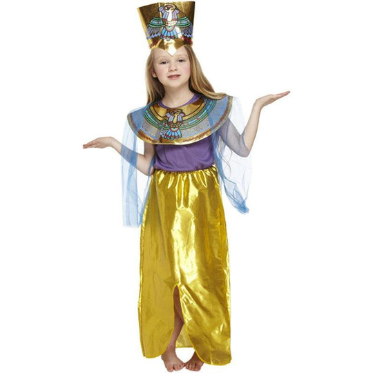 Girls Queen Of The Nile Egyptian Pharaoh Cleopatra Childs Fancy Dress Costume