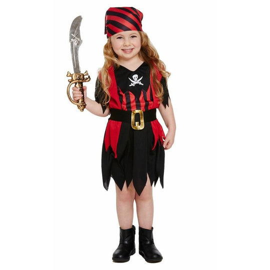 Girls Toddler Pirate Girl Fancy Dress Costume Sailor Book Week Outfit Age 2-3