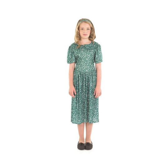 Girls Wartime 30s 40s Fancy Dress Costume Orphan Kids Book Week Age 4-12