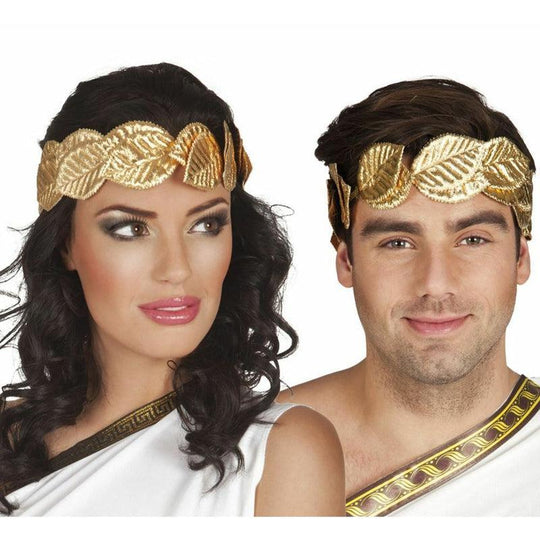 Gold Laurel Wreath Headband Unisex Greek Gods Roman Fancy Dress Accessory