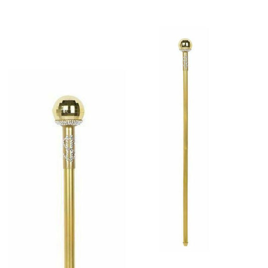 Gold Pimp Stick Cane 92cm Fancy Dress Costume