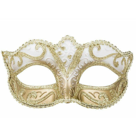 Gold Venice Felina Eye Mask Venetian Masquerade Ball Fancy Dress