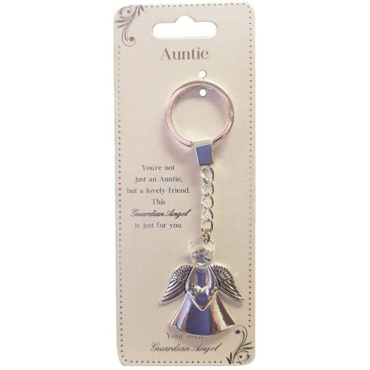 Guardian Angel Keychain for Auntie