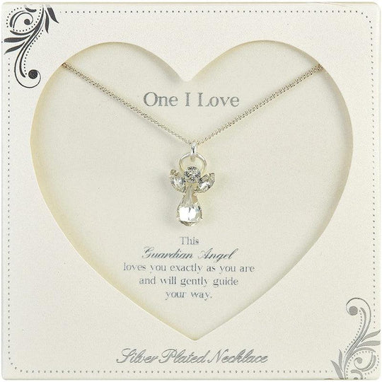 Guardian Angel Love, Angel, Gemstone Necklace with Caption Card