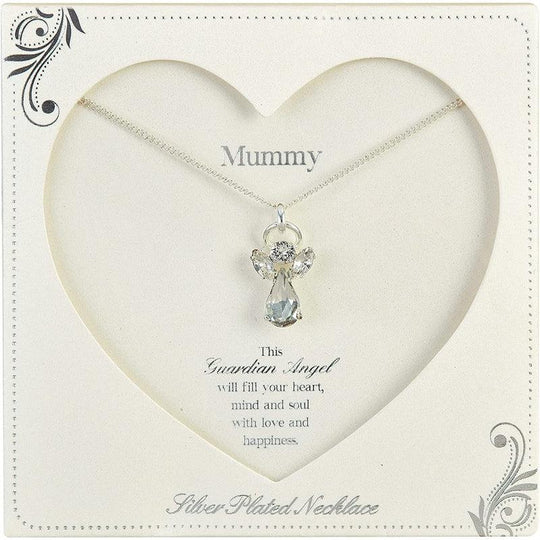 Guardian Angel Mummy, Angel, Gemstone Necklace with Caption Card