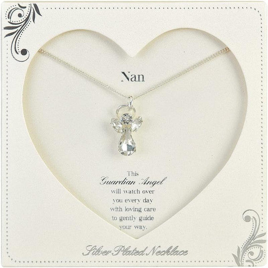 Guardian Angel Nan, Angel, Gemstone Necklace with Caption Card