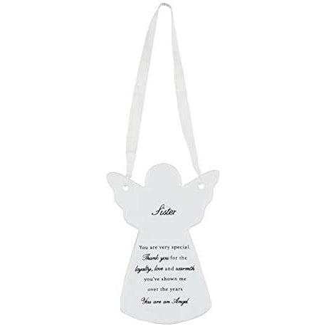 Guardian Angel Sisters, Wall Hanging Ribbon, Meaningful Plaque